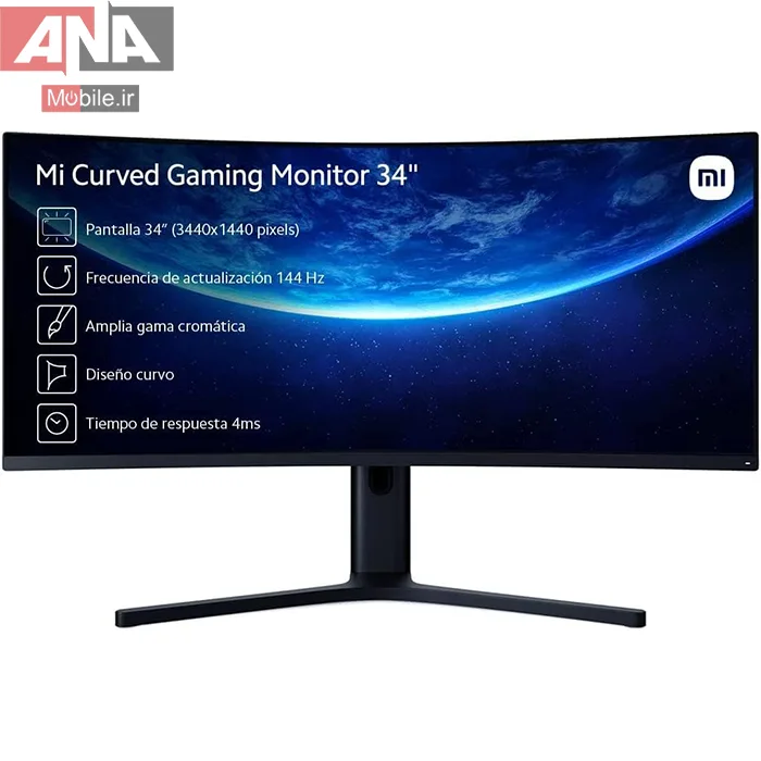 مانيتور (استوک) گيمينگ خميده شيائومي مدل Xiaomi Mi Curved Gaming Monitor, 34" Black- BHR5131EN