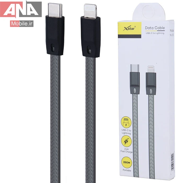 کابل فست شارژ Type-C To Lightning مدل Xstar MJ-05 2.4A 25cm