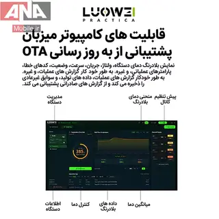 هويه ديجيتال روميزي هوشمند 180 وات لووي به همراه دسته C210 مدل LUOWEI LW-SS02-C210