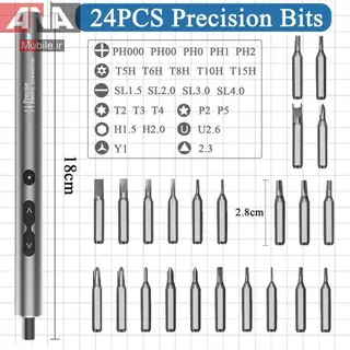 پيچ گوشتي شارژي 28 تکه مدل Precision Electric screwdriver 28in1