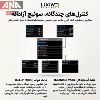هويه ديجيتال روميزي هوشمند 180 وات لووي به همراه دسته C210 مدل LUOWEI LW-SS02-C210