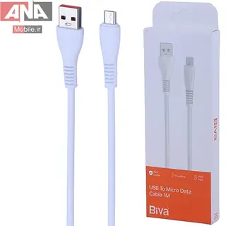 کابل ميکرو يو اس بي فست شارژ 2.4 آمپر بيوا مدل Biva C-07V