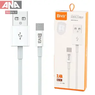 کابل ميکرو يو اس بي فست شارژ 2.4 آمپر بيوا مدل Biva C-10V