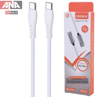 کابل دو سر تايپ سي فست شارژ 2.4 آمپر چرلو مدل Cherlo TC/TC01