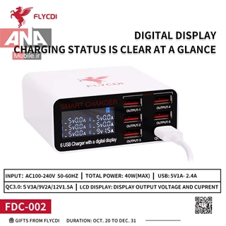 دستگاه تست شارژ 6 پورت فست مدل FLYCDI FDC-002 40W