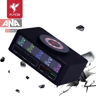 دستگاه تست شارژ 5 پورت فست وايرلس دار مدل FLYCDI FDC-006 140W