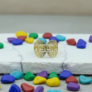 انگشتر طلا 18عیار طرح ثنا سایز 60 وزن 2.370 گرم 