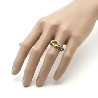 انگشتر طلا 18 عیار با طرح فرِد مدل تاب خورده طنابی دریایی سایز 57 وزن 2.96 گرم