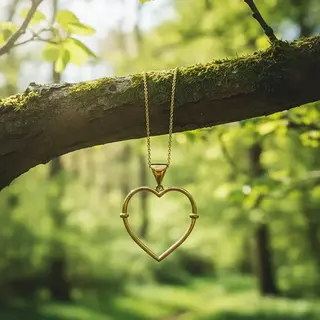 آویز گردنبند طلا 18 عیار زنانه طرح قلب وزن 1.09 گرم