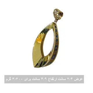 آویز گردنبند طلا 18 عیار زنانه طرح سیمرغ لوزی وزن 3.63 گرم