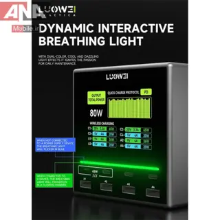 هاب شارژ و مولتي شارژر روميزي هوشمند 80 وات لووئي مدل LUOWEI LW-U1-mini
