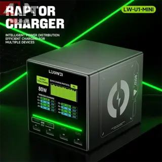 هاب شارژ و مولتي شارژر روميزي هوشمند 80 وات لووئي مدل LUOWEI LW-U1-mini