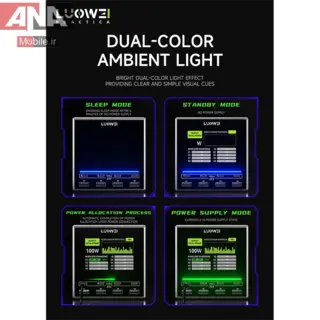 هاب شارژ و مولتي شارژر روميزي هوشمند 140 وات لووئي مدل LUOWEI LW-U1