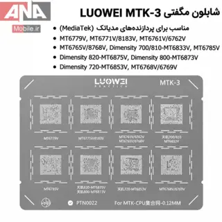 ست 11 عددی شابلون اندروئید لووی مدل LUOWEI CPU Series 