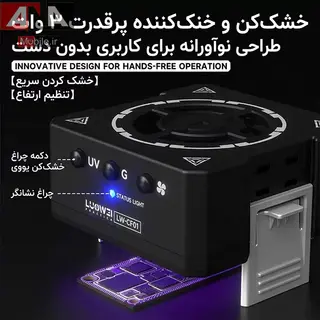 فن مکنده و دمنده دود و چراغ یووی و چراغ گرد و غبار لووی مدل LUOWEI LW-CF01