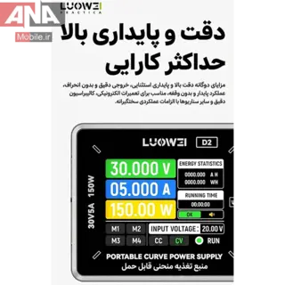 منبع تغذيه ديجيتال و رسم نمودار 150 وات لووي مدل LUOWEI LW-D2