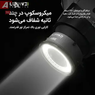 رينگ لايت و لنز پلاريزه ميکروسکوپ و لوپ لووي مدل LUOWEI LW-LS02