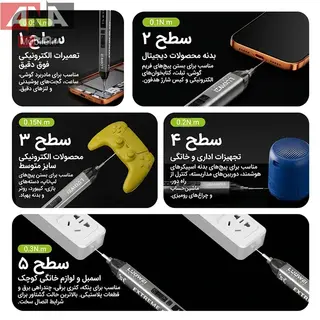 پيچ گوشتي شارژي مجموعه 23 عددي لووي مدل LUOWEI LW-S1