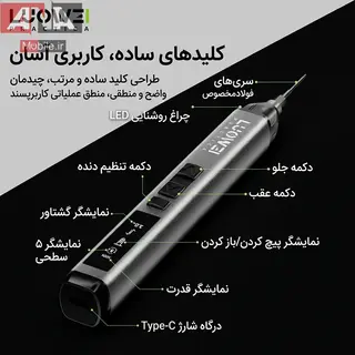 پيچ گوشتي شارژي مجموعه 23 عددي لووي مدل LUOWEI LW-S1