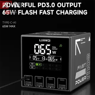 هاب شارژ و مولتي شارژر روميزي هوشمند 80 وات لووئي مدل LUOWEI LW-U1S
