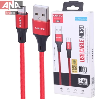 کابل فست شارژ ميکرو يو اس بي 2.4 آمپر ليتو مدل Leitu LD-44