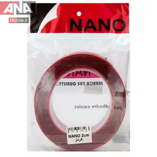 چسب دو طرفه ژله اي قرمز 2 سانتي متر و طول 5 متر مدل NANO