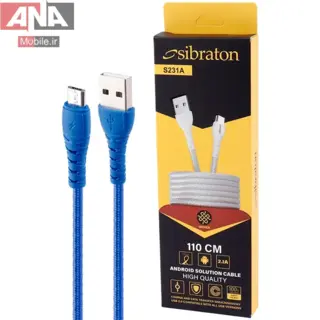 کابل میکرو یو اس بی 2.1 آمپر سیبراتون مدل Sibraton S231A 2.1A 1.1m