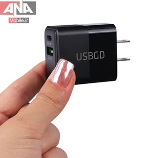 کلگي شارژر 18 وات + کابل تايپ سي مدل USBGD PD-054C PD QC3.0