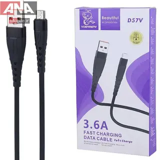 کابل ميکرو يو اس بي فست شارژ 3.6 آمپر دنمن مدل Vdenmenv D57V
