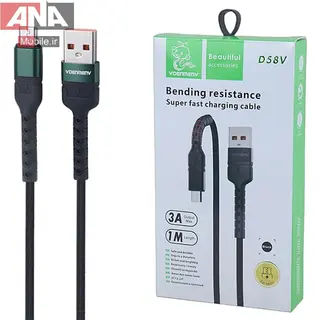 کابل ميکرو يو اس بي فست شارژ 3 آمپر دنمن مدل Vdenmenv D58V