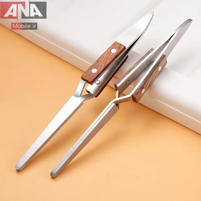 پنس فيبري قفل دار انبري سرصاف پهن مدل 1Pk 16cm