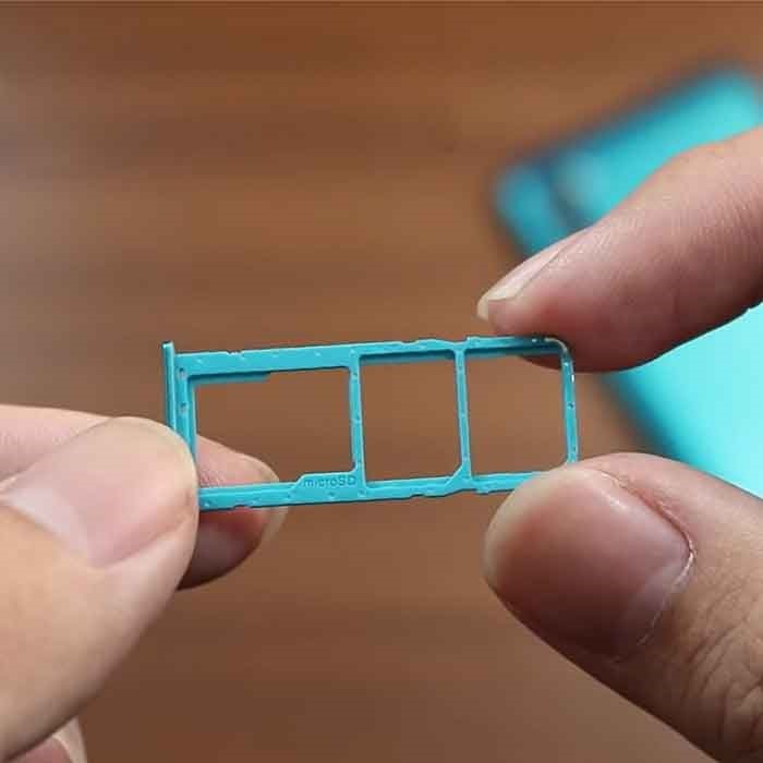 خشاب سيم کارت Samsung A11 / A01 / M11 رنگ آبي