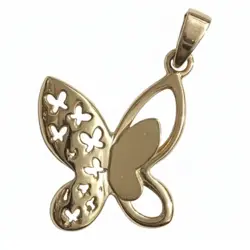 آویز گردنبند طلا 18 عیار زنانه طرح پروانه وزن 2.31 گرم