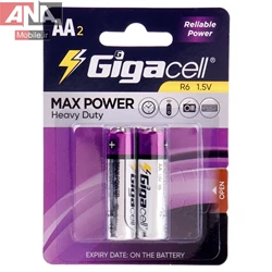 باتري قلمي دوتايي مدل Gigacell Max Power Heavy Duty R6 1.5V AA