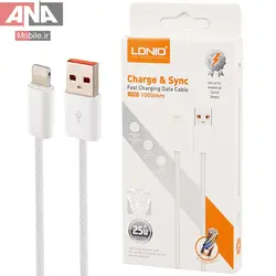 کابل لايتنينگ فست شارژ 25 وات الدينيو مدل Ldnio LS901
