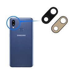 شيشه دوربين+فريم سامسونگ Samsung A10S رنگ آبي