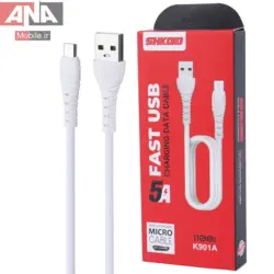 کابل ميکرو يو اس بي فست شارژ 5 آمپر شکاکو مدل Shkoko K901A 5A 1.1m