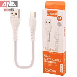 کابل فست شارژ TYPE-C شوش مدل Shoosh SH-601C 6A 25cm