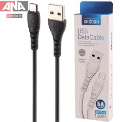 کابل ميکرو يو اس بي فست شارژ 5 آمپر شوش مدل Shoosh SH101A 5A 1.1m