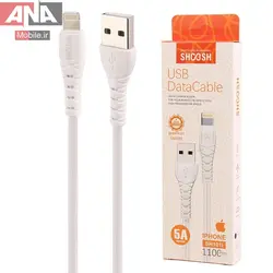 کابل شارژ لايتنينگ فست شارژ 5 آمپر شوش مدل Shoosh SH101i 1.1m