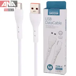 کابل تایپ سی فست شارژ 5 آمپر شوش مدل Shoosh SH207C 5A 1.1m