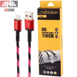 کابل لایتنینگ 2.1 آمپر سیبراتون مدل Sibraton S224i 2.1A 1.1m