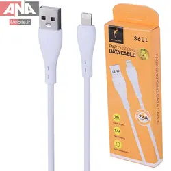 کابل شارژ لايتنينگ فست شارژ 2.4 آمپر اسکاي دلفين مدل Sky Dolphin S60L 1m