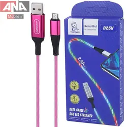کابل ميکرو يو اس بي فست شارژ 2.4 آمپر دنمن مدل Vdenmenv D25V
