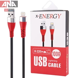کابل لايتنينگ فست شارژ 2.4 آمپر ايکس انرژي مدل X-Energy X-220