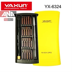 ست پیچ گوشتی 22 عددی یاکسون مدل YAXUN YX-6324B 