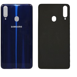 درب پشت سامسونگ Samsung A20s رنگ آبي