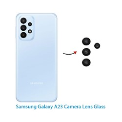 شيشه دوربين سامسونگ Samsung A23 (ست5تايي2کوچک 3بزرگ)