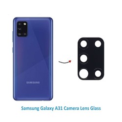 شيشه دوربين+فريم سامسونگ Samsung A31 رنگ مشکي