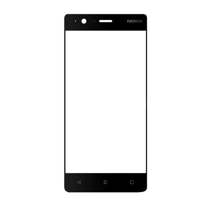 گلس تعميراتي با OCA نوکيا Nokia 3 رنگ مشکي